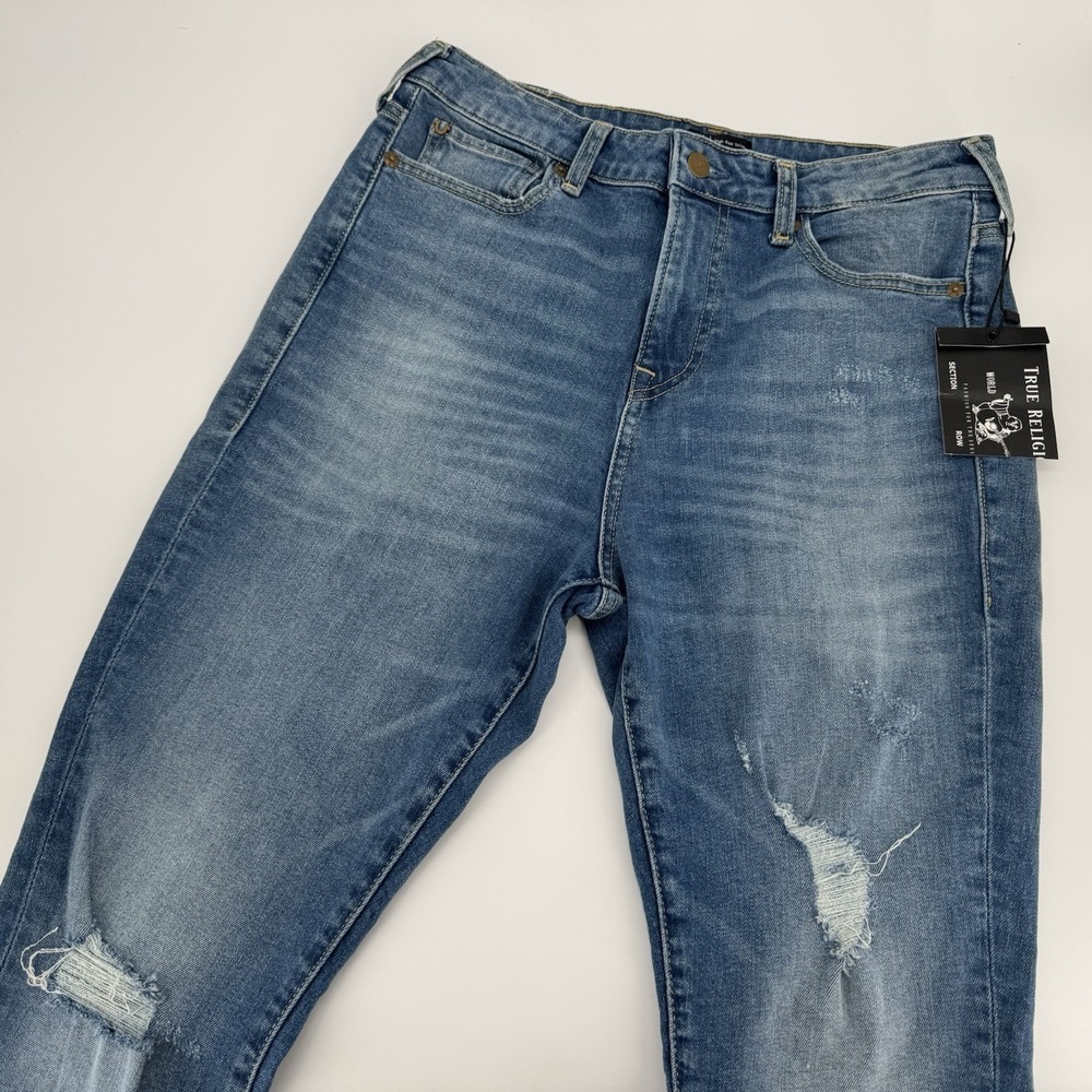 True Religion Jeans Womens‎ 30 Blue Jennie Curvy High Rise Super Skinny NWT